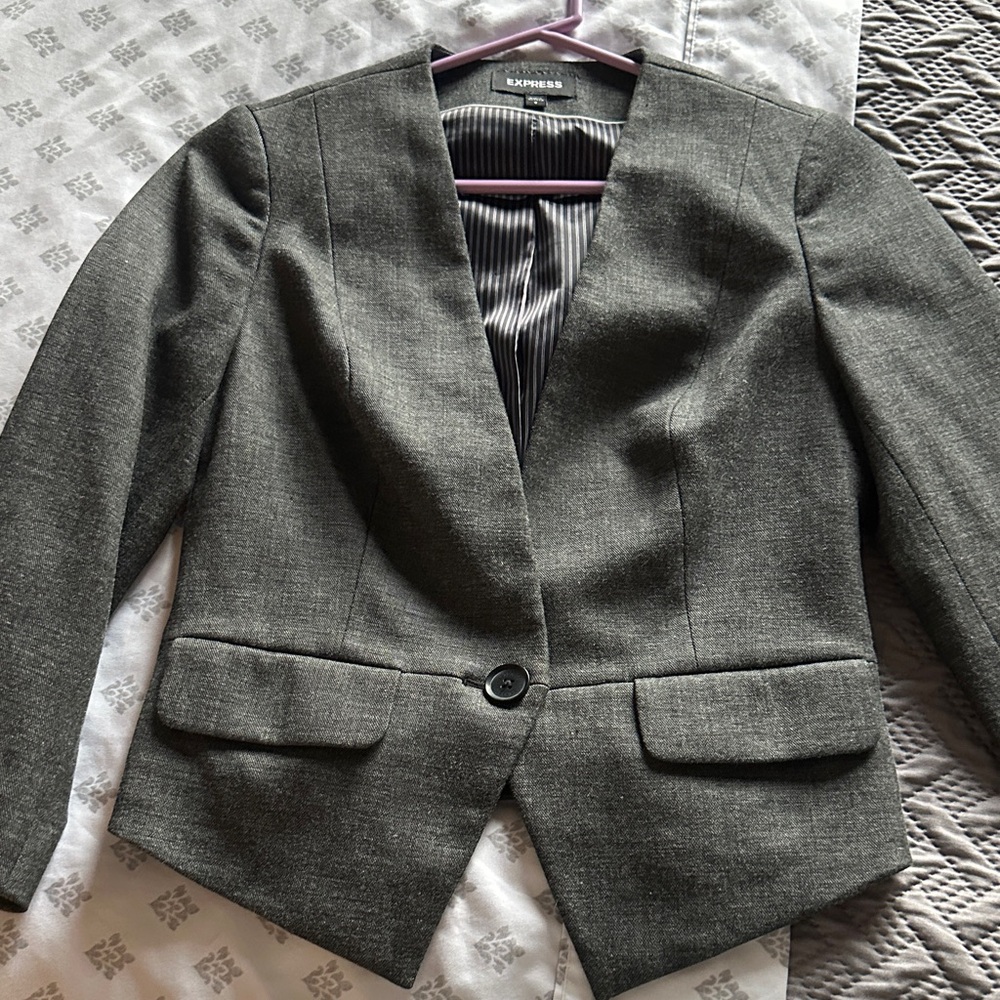 Express Women's Charcoal Blazer